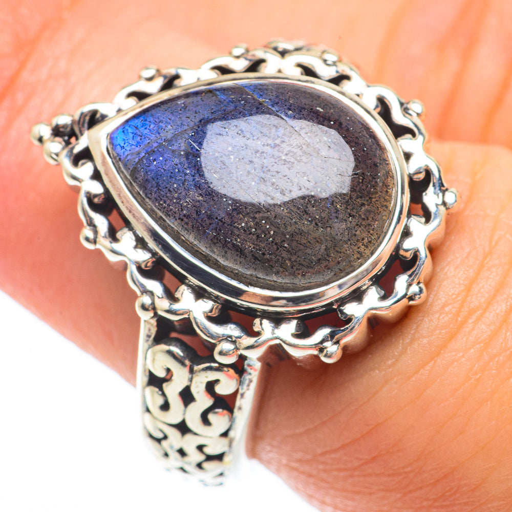 Labradorite Rings handcrafted by Ana Silver Co - RING64809