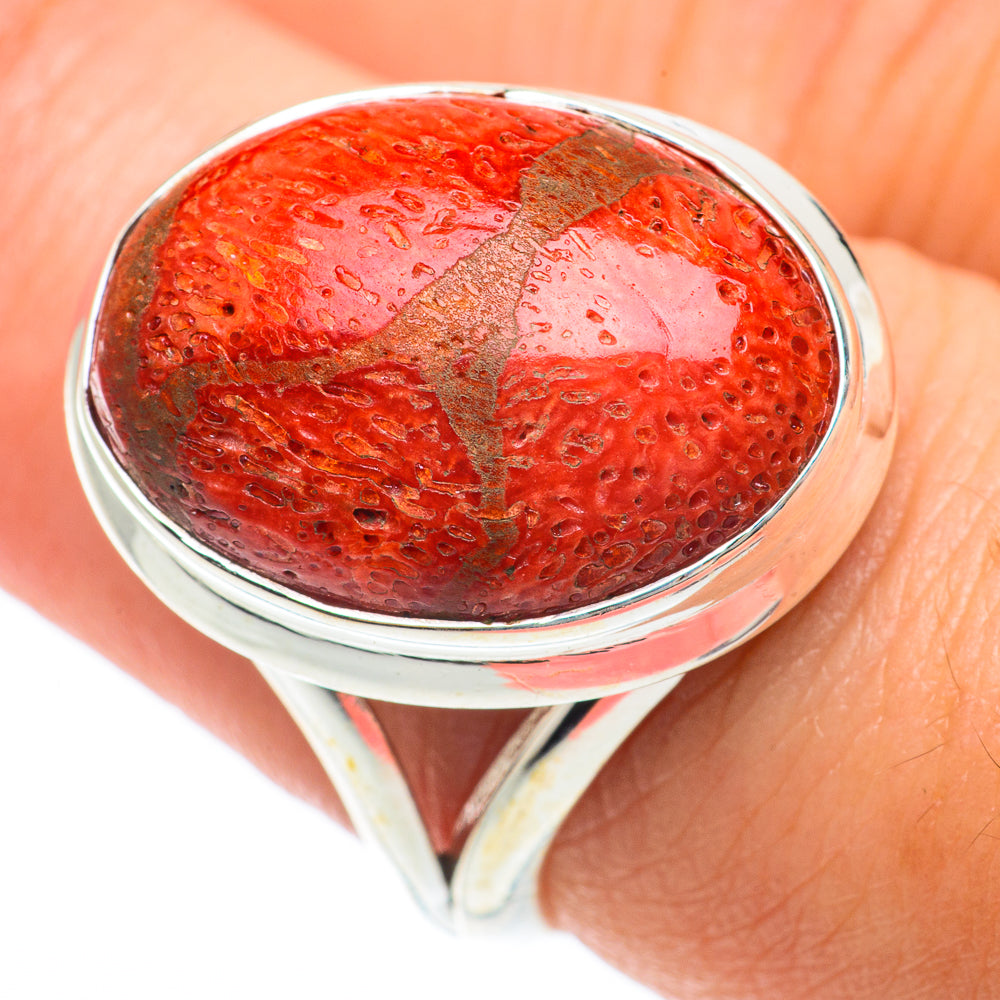 Sponge Coral Rings handcrafted by Ana Silver Co - RING64817