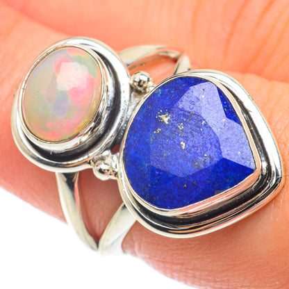 Lapis Lazuli, Ethiopian Opal Rings handcrafted by Ana Silver Co - RING64821