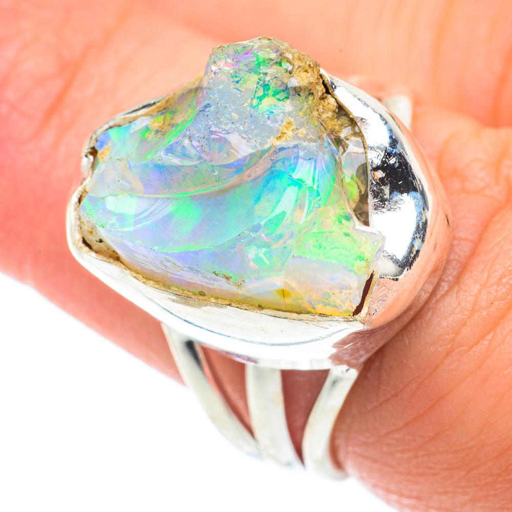 Ethiopian Opal Rings handcrafted by Ana Silver Co - RING64824
