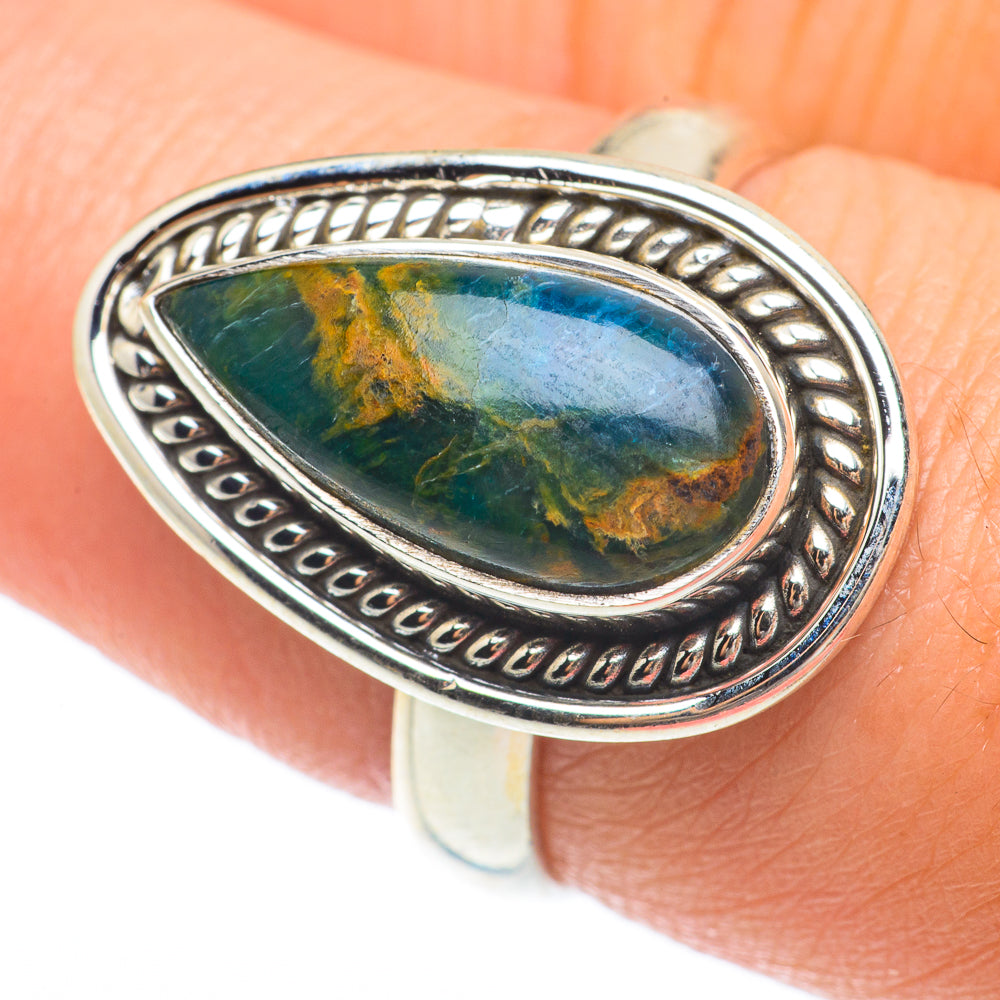 Chrysocolla Rings handcrafted by Ana Silver Co - RING64827