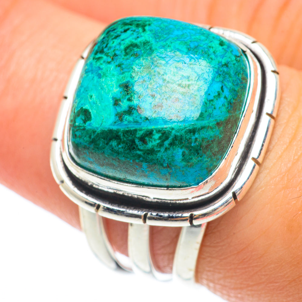 Chrysocolla Rings handcrafted by Ana Silver Co - RING64828