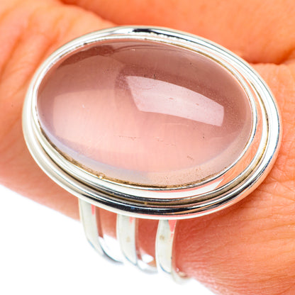 Rose Quartz Rings handcrafted by Ana Silver Co - RING64840
