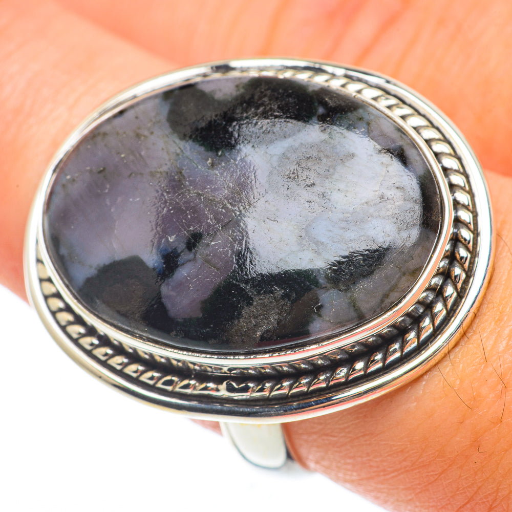 Gabbro Stone Rings handcrafted by Ana Silver Co - RING64849