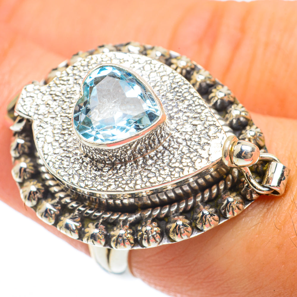 Blue Topaz Rings handcrafted by Ana Silver Co - RING64858