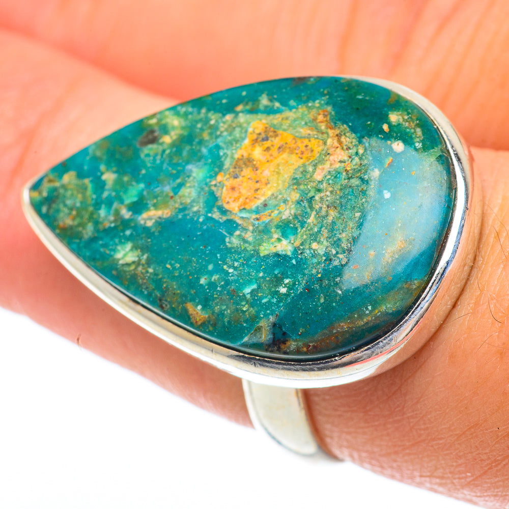 Chrysocolla Rings handcrafted by Ana Silver Co - RING64859