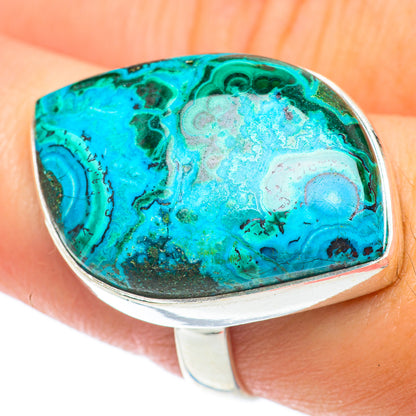 Malachite In Chrysocolla Rings handcrafted by Ana Silver Co - RING64860