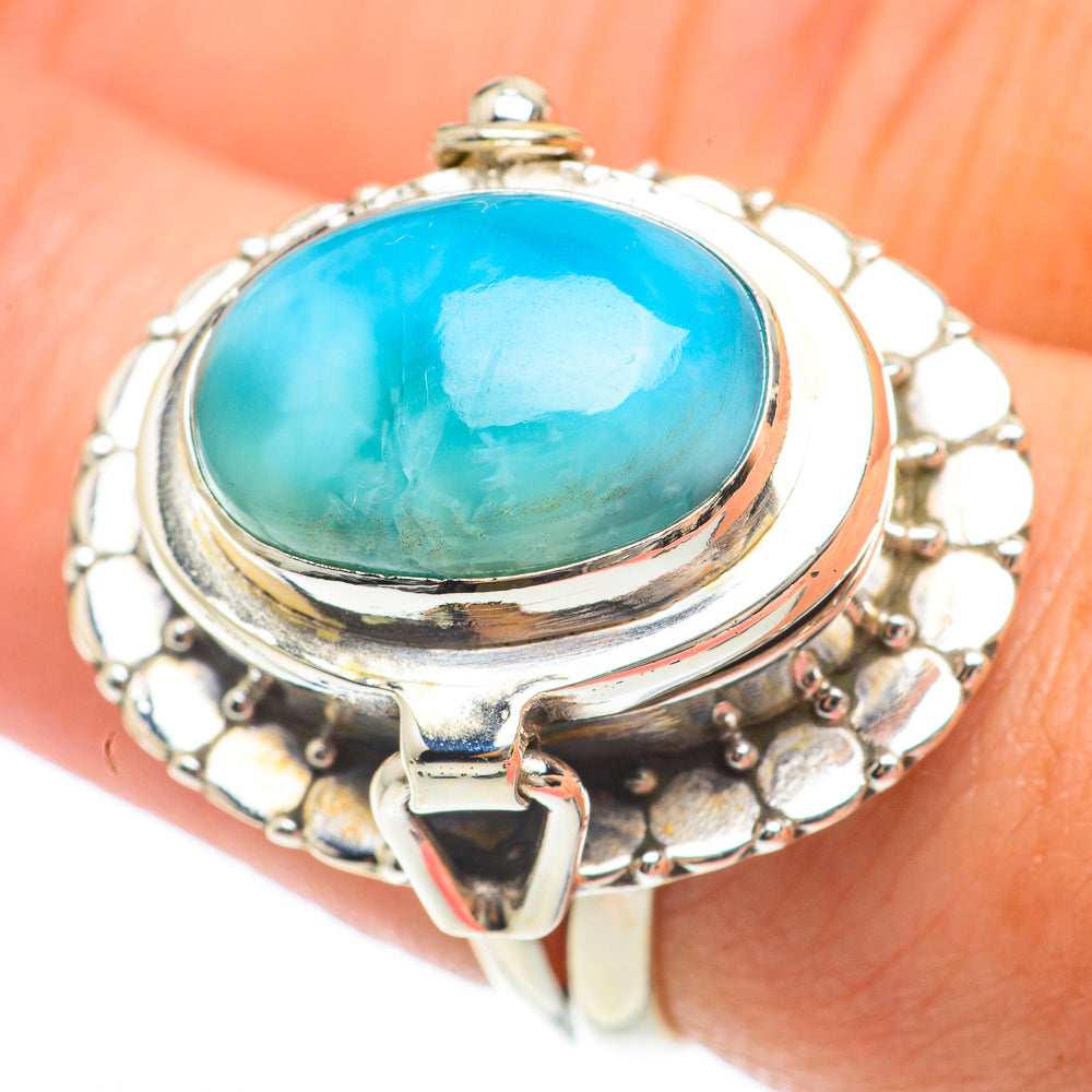 Larimar Rings handcrafted by Ana Silver Co - RING64862
