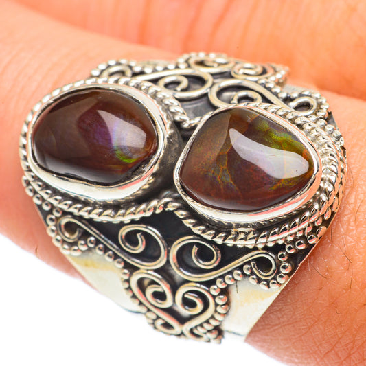 Mexican Fire Agate Rings handcrafted by Ana Silver Co - RING64866