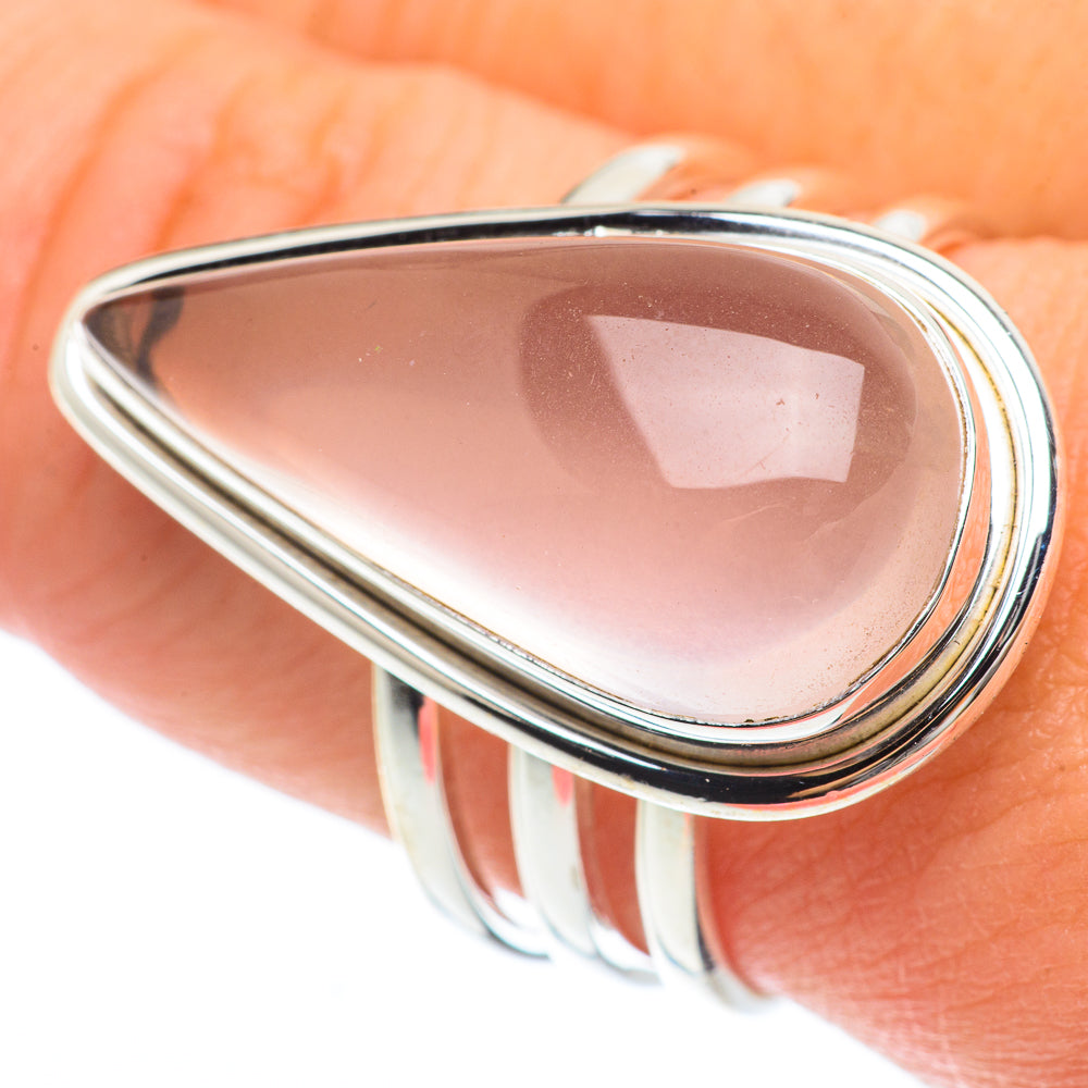 Rose Quartz Rings handcrafted by Ana Silver Co - RING64871