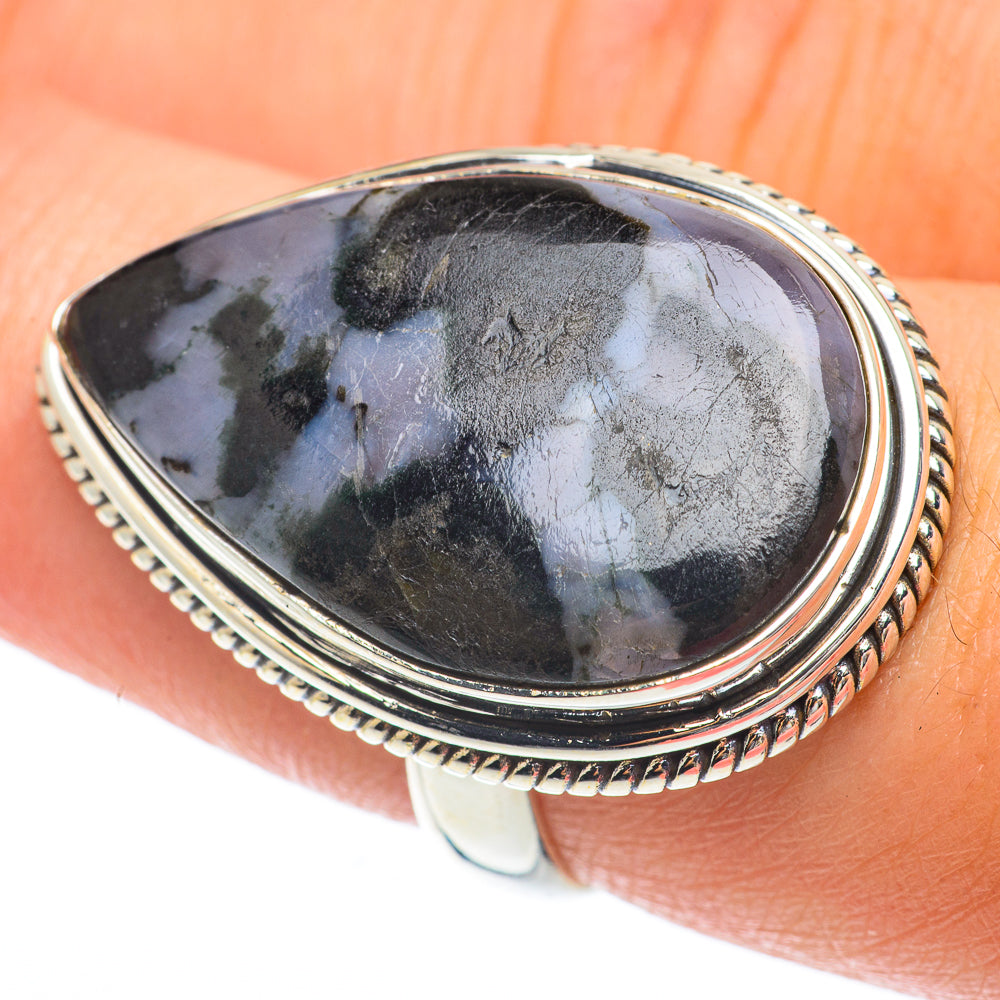Gabbro Stone Rings handcrafted by Ana Silver Co - RING64876