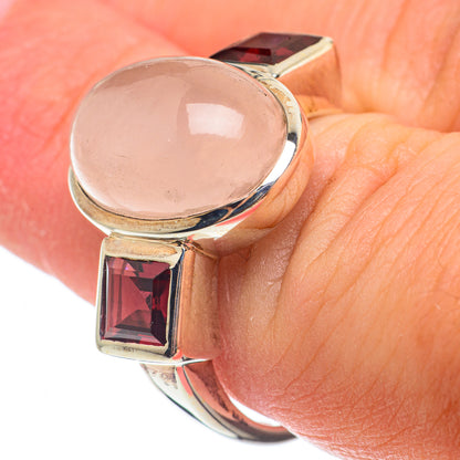 Rose Quartz Rings handcrafted by Ana Silver Co - RING64893
