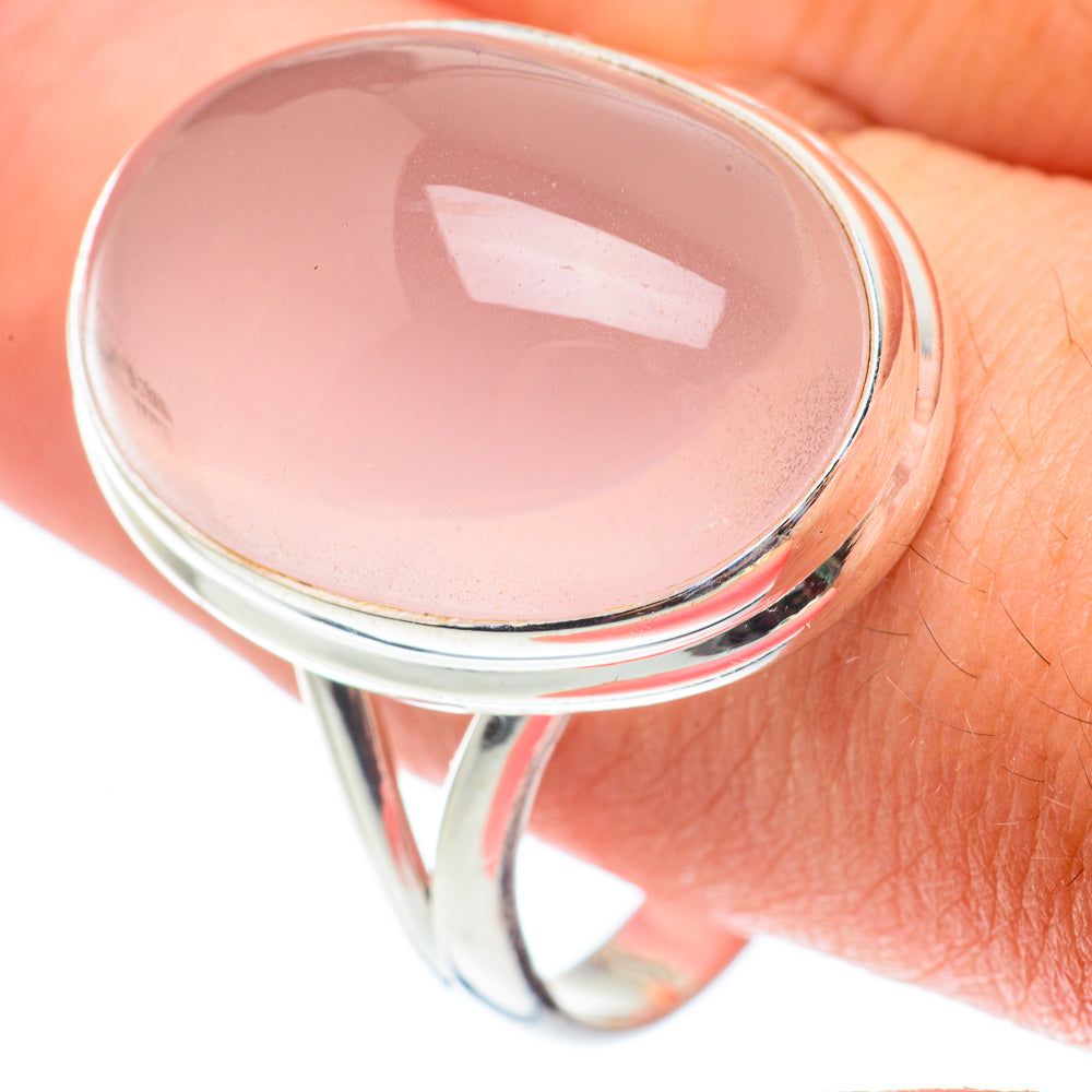 Rose Quartz Rings handcrafted by Ana Silver Co - RING64894