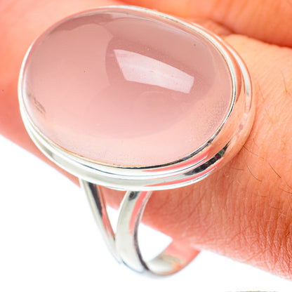 Rose Quartz Rings handcrafted by Ana Silver Co - RING64894