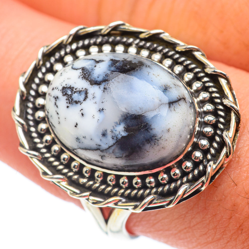 Dendritic Opal Rings handcrafted by Ana Silver Co - RING64902