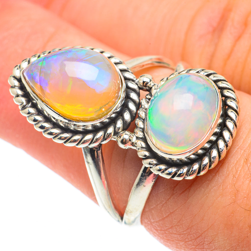 Ethiopian Opal Rings handcrafted by Ana Silver Co - RING64907