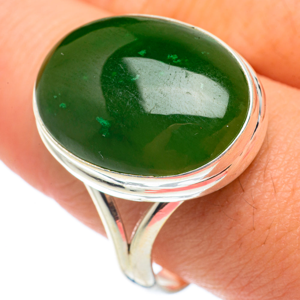 Nephrite Jade Rings handcrafted by Ana Silver Co - RING64913