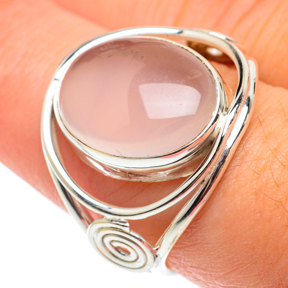 Rose Quartz Rings handcrafted by Ana Silver Co - RING64919