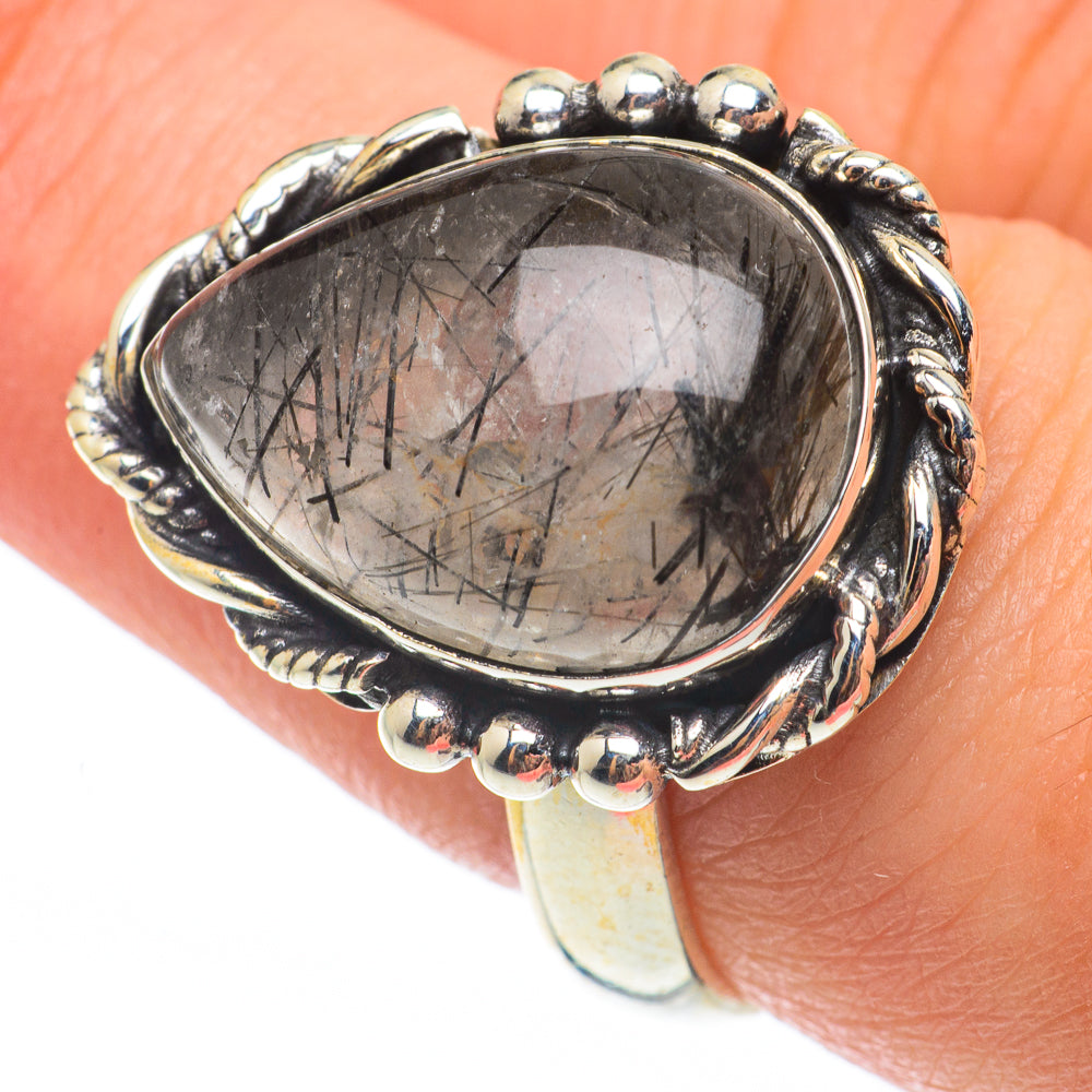 Tourmalinated Quartz Rings handcrafted by Ana Silver Co - RING64924