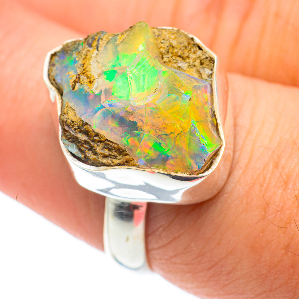 Ethiopian Opal Rings handcrafted by Ana Silver Co - RING64931