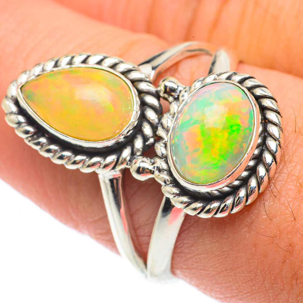 Ethiopian Opal Rings handcrafted by Ana Silver Co - RING64933