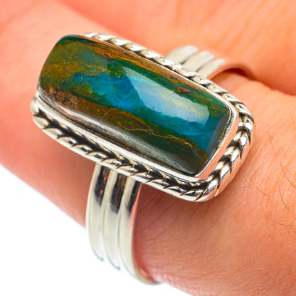 Chrysocolla Rings handcrafted by Ana Silver Co - RING64938