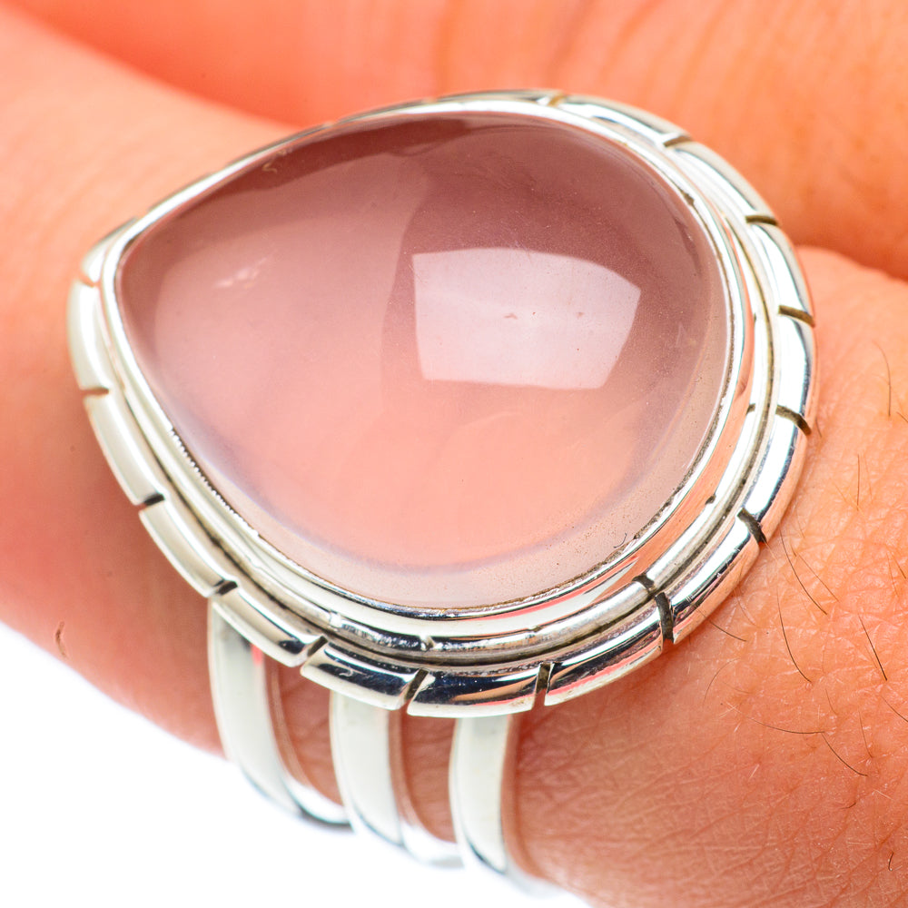 Rose Quartz Rings handcrafted by Ana Silver Co - RING64945