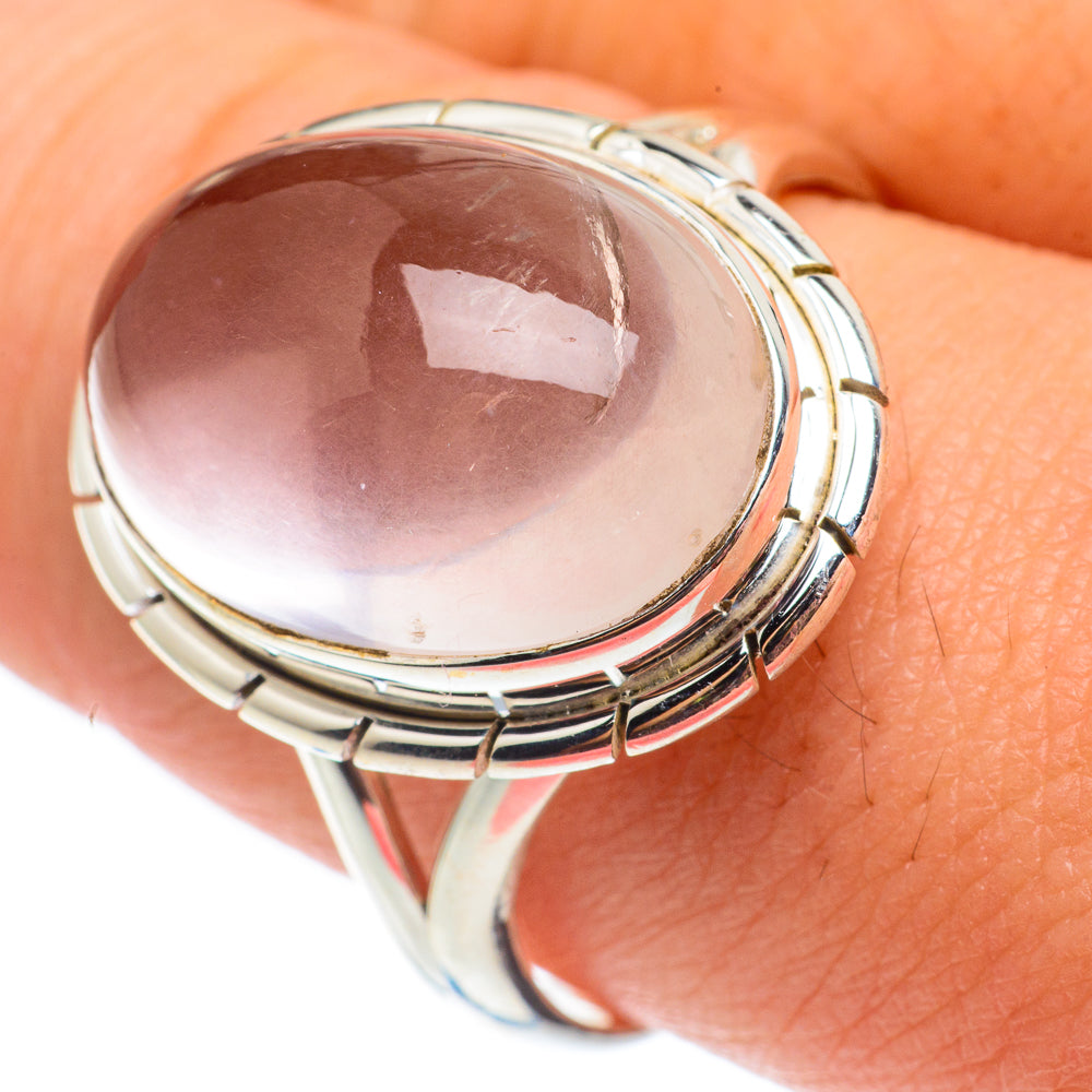 Rose Quartz Rings handcrafted by Ana Silver Co - RING64946