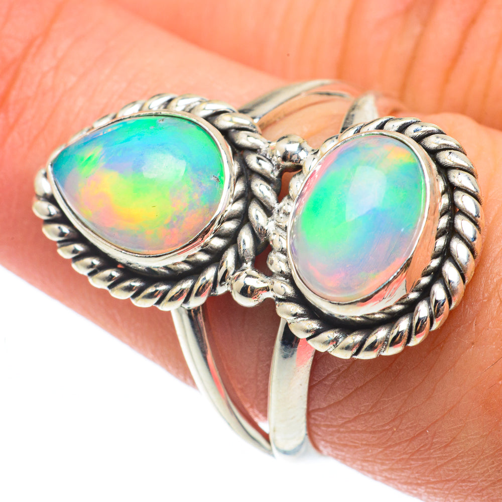 Ethiopian Opal Rings handcrafted by Ana Silver Co - RING64958
