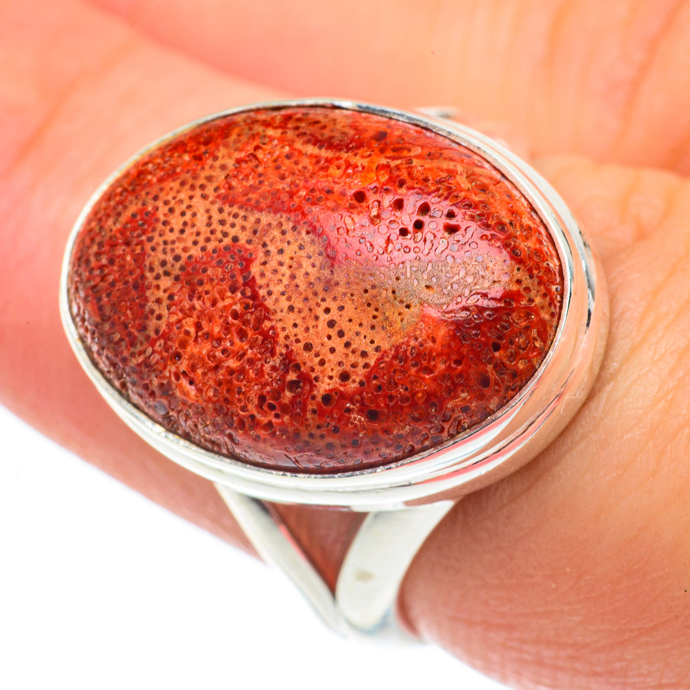 Sponge Coral Rings handcrafted by Ana Silver Co - RING64966