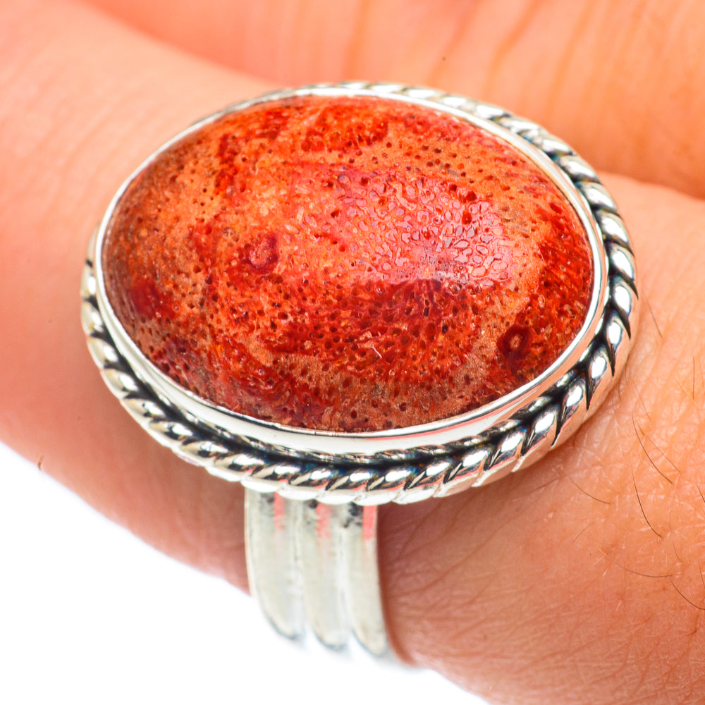 Sponge Coral Rings handcrafted by Ana Silver Co - RING64967