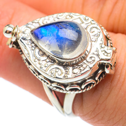 Rainbow Moonstone Rings handcrafted by Ana Silver Co - RING64974