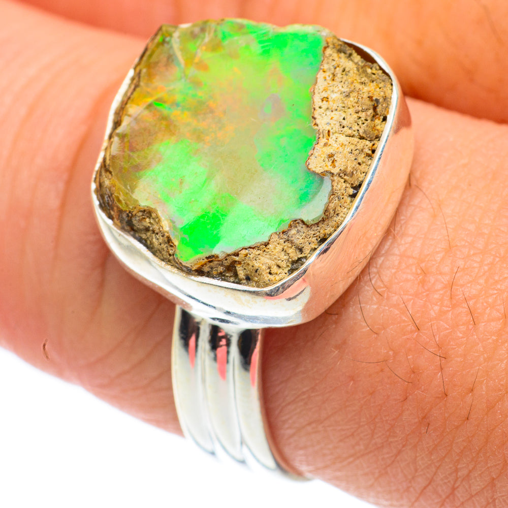 Ethiopian Opal Rings handcrafted by Ana Silver Co - RING64977