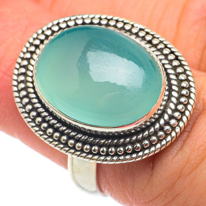 Aqua Chalcedony Rings handcrafted by Ana Silver Co - RING64980