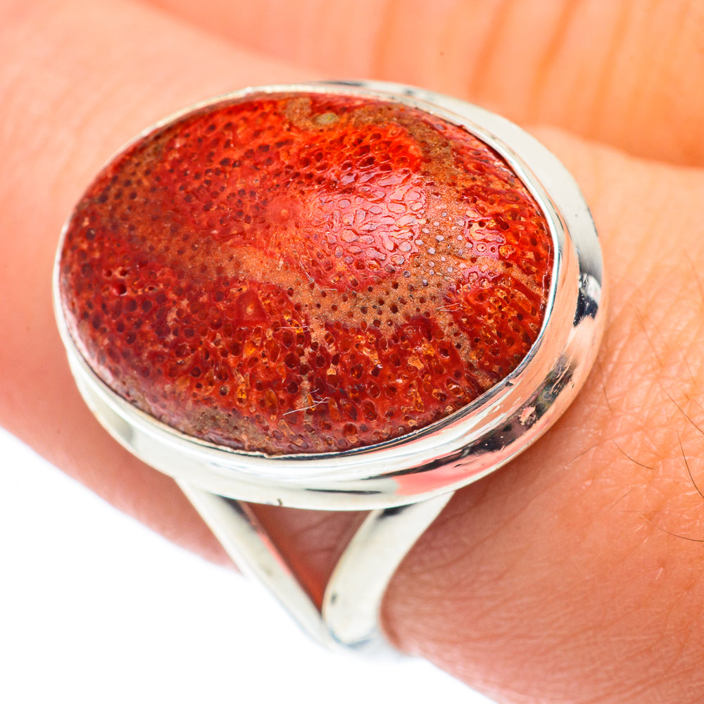 Sponge Coral Rings handcrafted by Ana Silver Co - RING64987