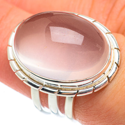 Rose Quartz Rings handcrafted by Ana Silver Co - RING64989
