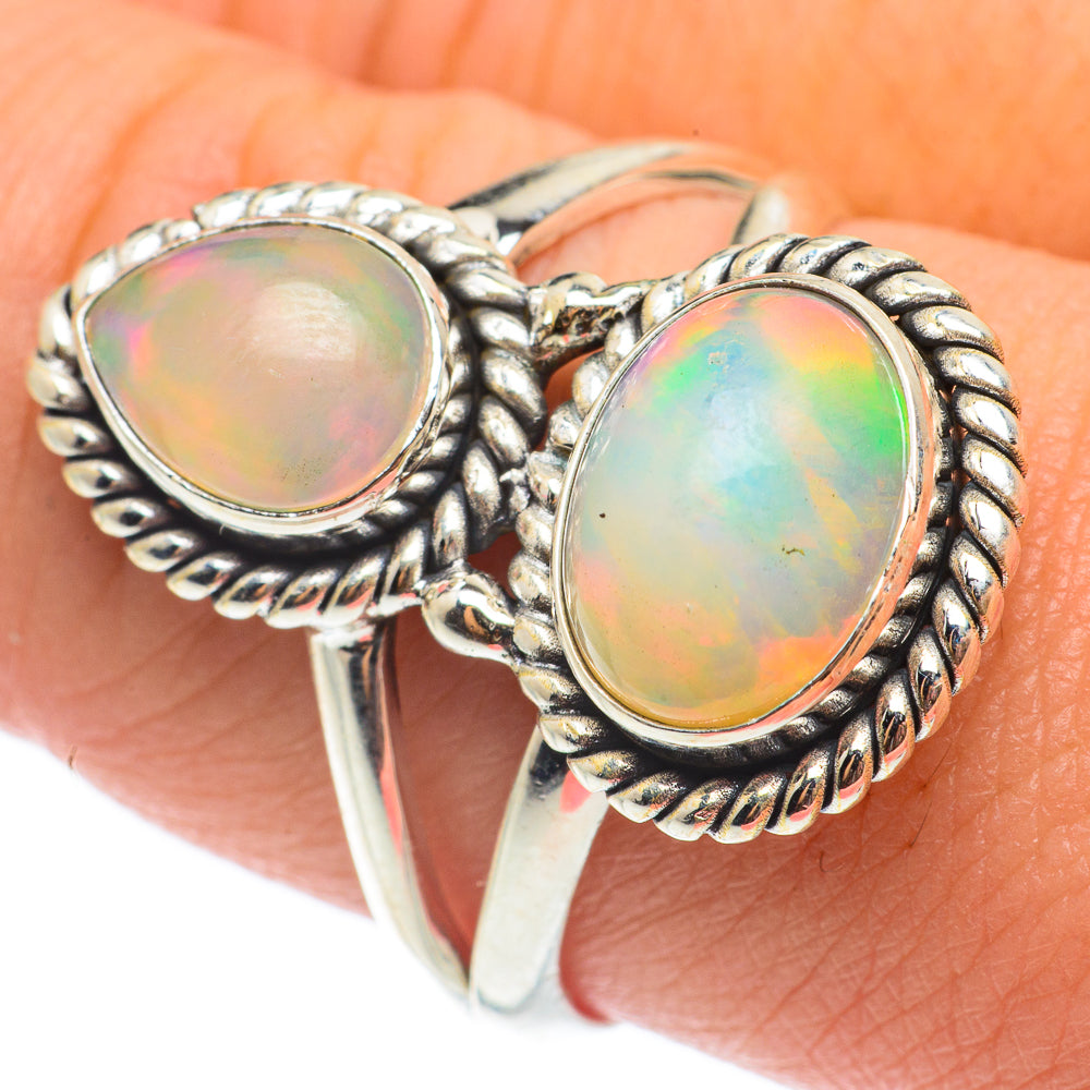 Ethiopian Opal Rings handcrafted by Ana Silver Co - RING65001