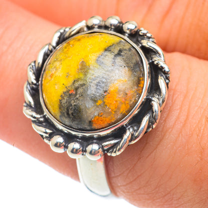 Bumble Bee Jasper Rings handcrafted by Ana Silver Co - RING65002