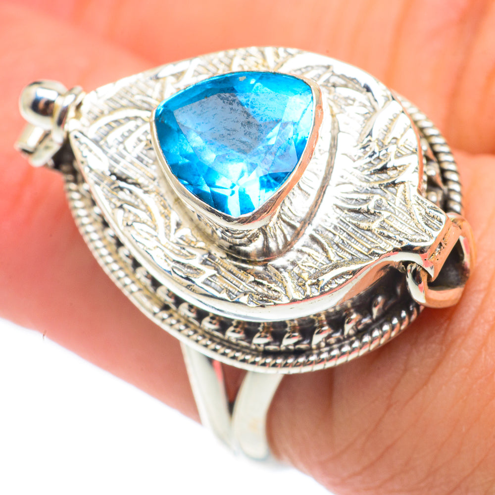Blue Topaz Rings handcrafted by Ana Silver Co - RING65004