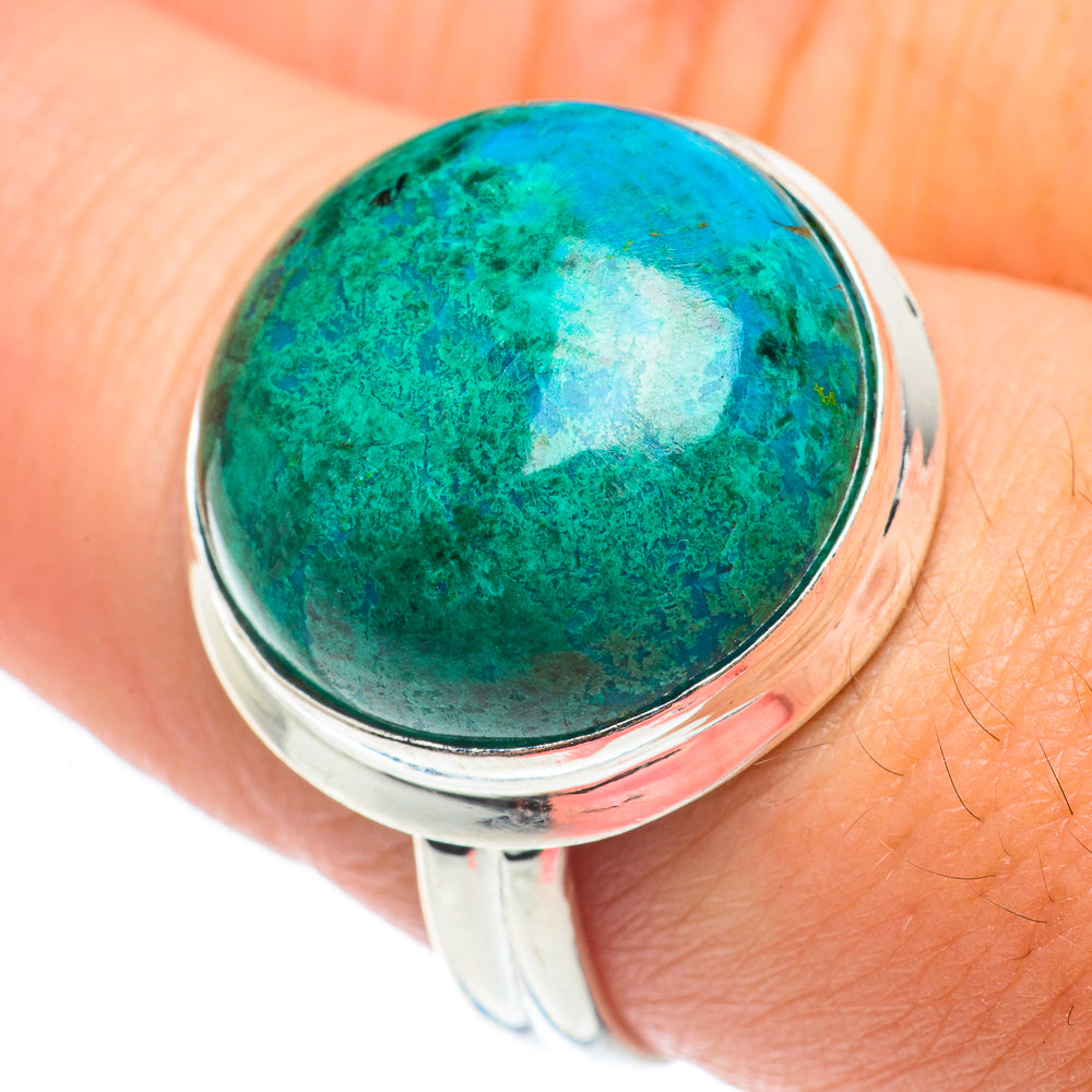 Chrysocolla Rings handcrafted by Ana Silver Co - RING65007