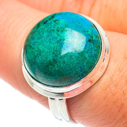 Chrysocolla Rings handcrafted by Ana Silver Co - RING65007