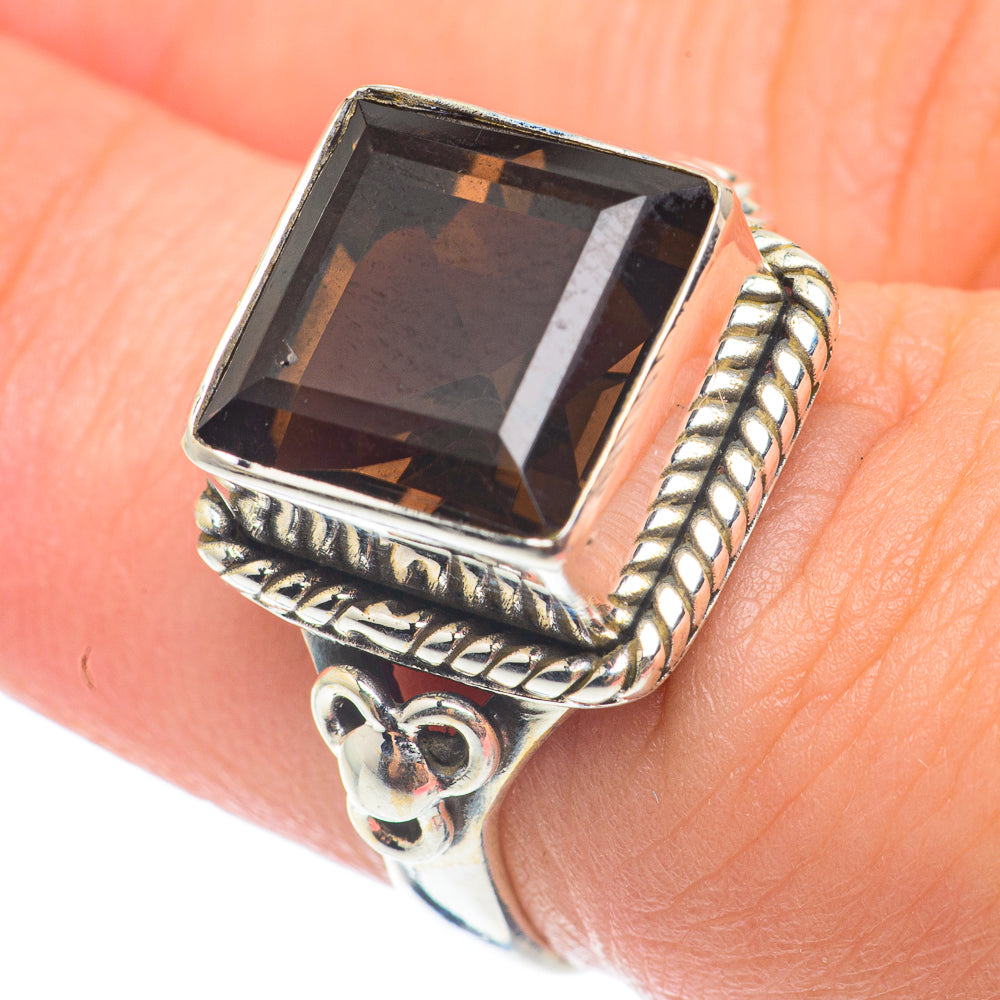 Smoky Quartz Rings handcrafted by Ana Silver Co - RING65009