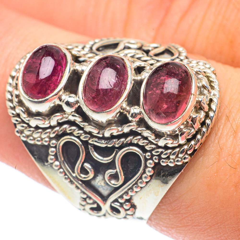 Pink Tourmaline Rings handcrafted by Ana Silver Co - RING65012