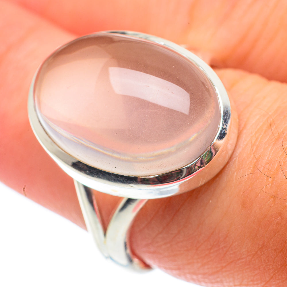 Rose Quartz Rings handcrafted by Ana Silver Co - RING65013