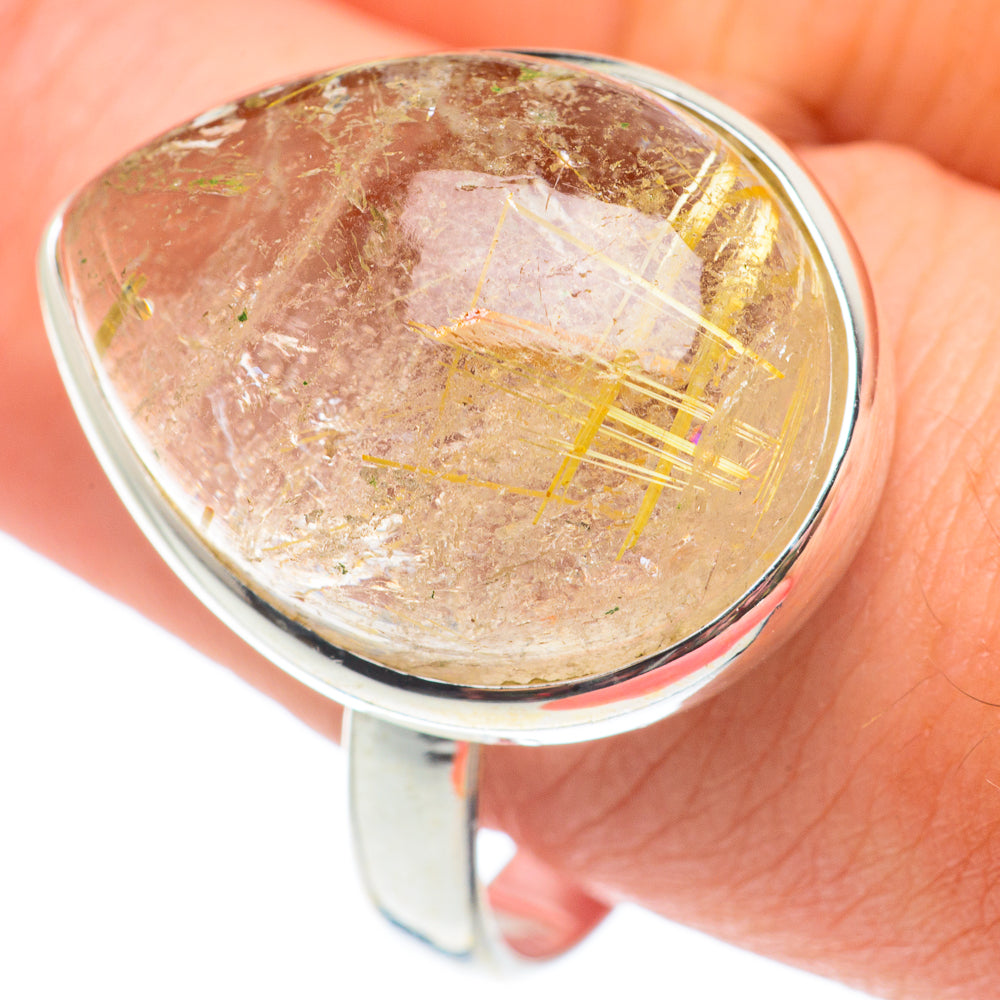 Rutilated Quartz Rings handcrafted by Ana Silver Co - RING65015