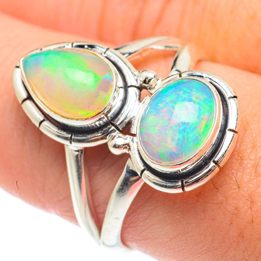 Ethiopian Opal Rings handcrafted by Ana Silver Co - RING65018