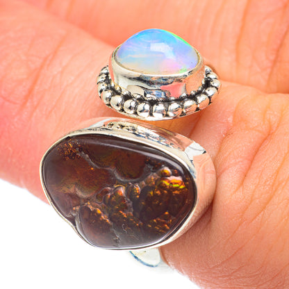 Mexican Fire Agate Rings handcrafted by Ana Silver Co - RING65020