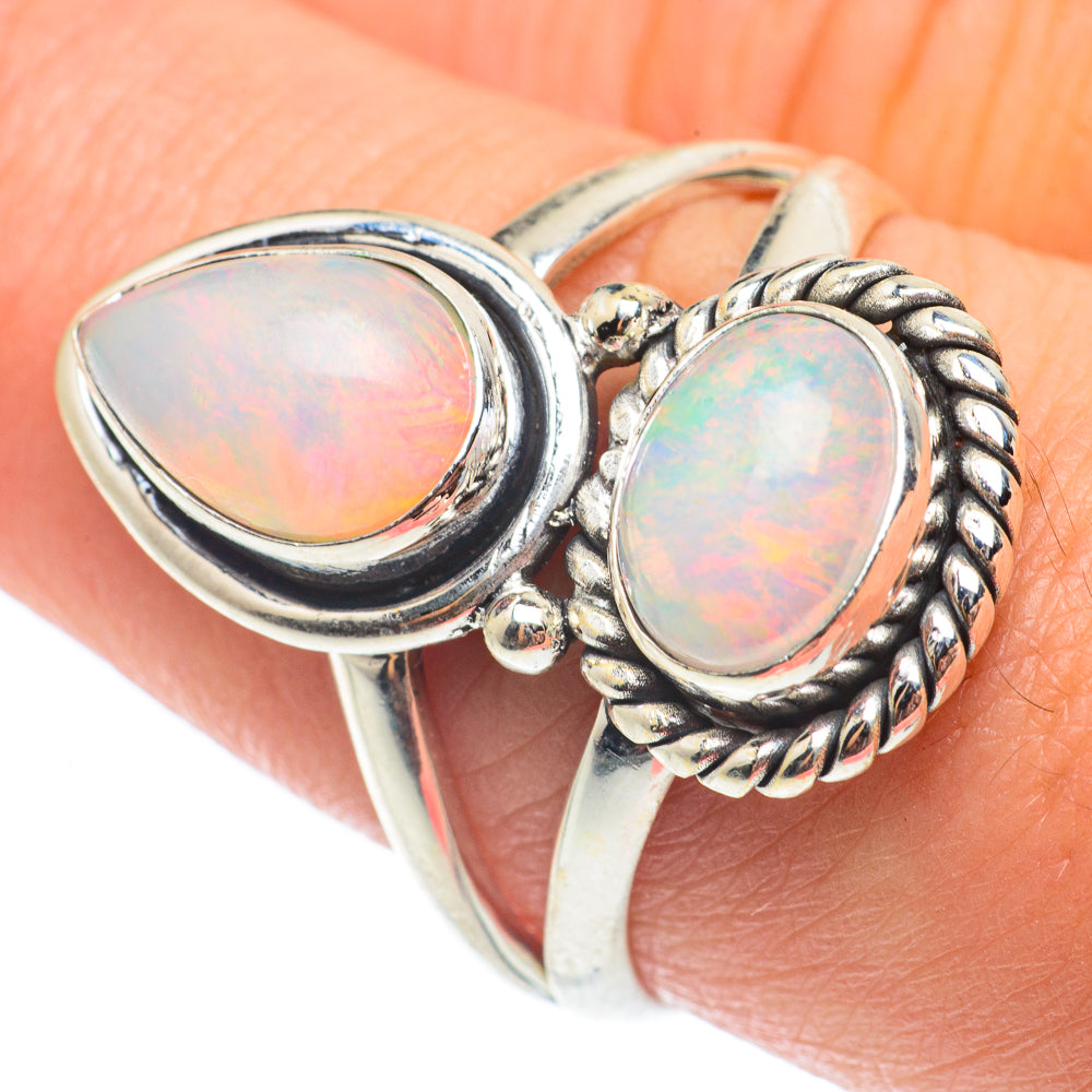 Ethiopian Opal Rings handcrafted by Ana Silver Co - RING65021
