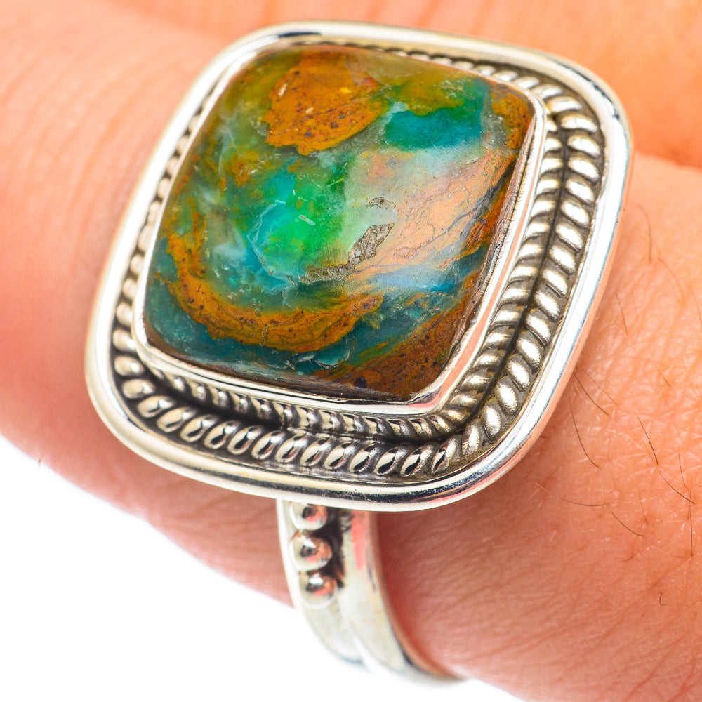Chrysocolla Rings handcrafted by Ana Silver Co - RING65024
