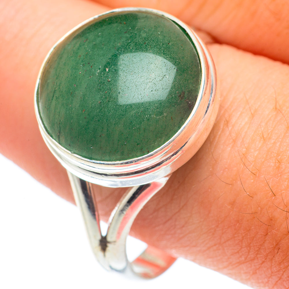 Green Aventurine Rings handcrafted by Ana Silver Co - RING65025